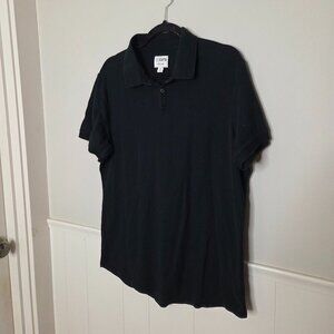 CUTS Curve Hem AO Polo Solid Black